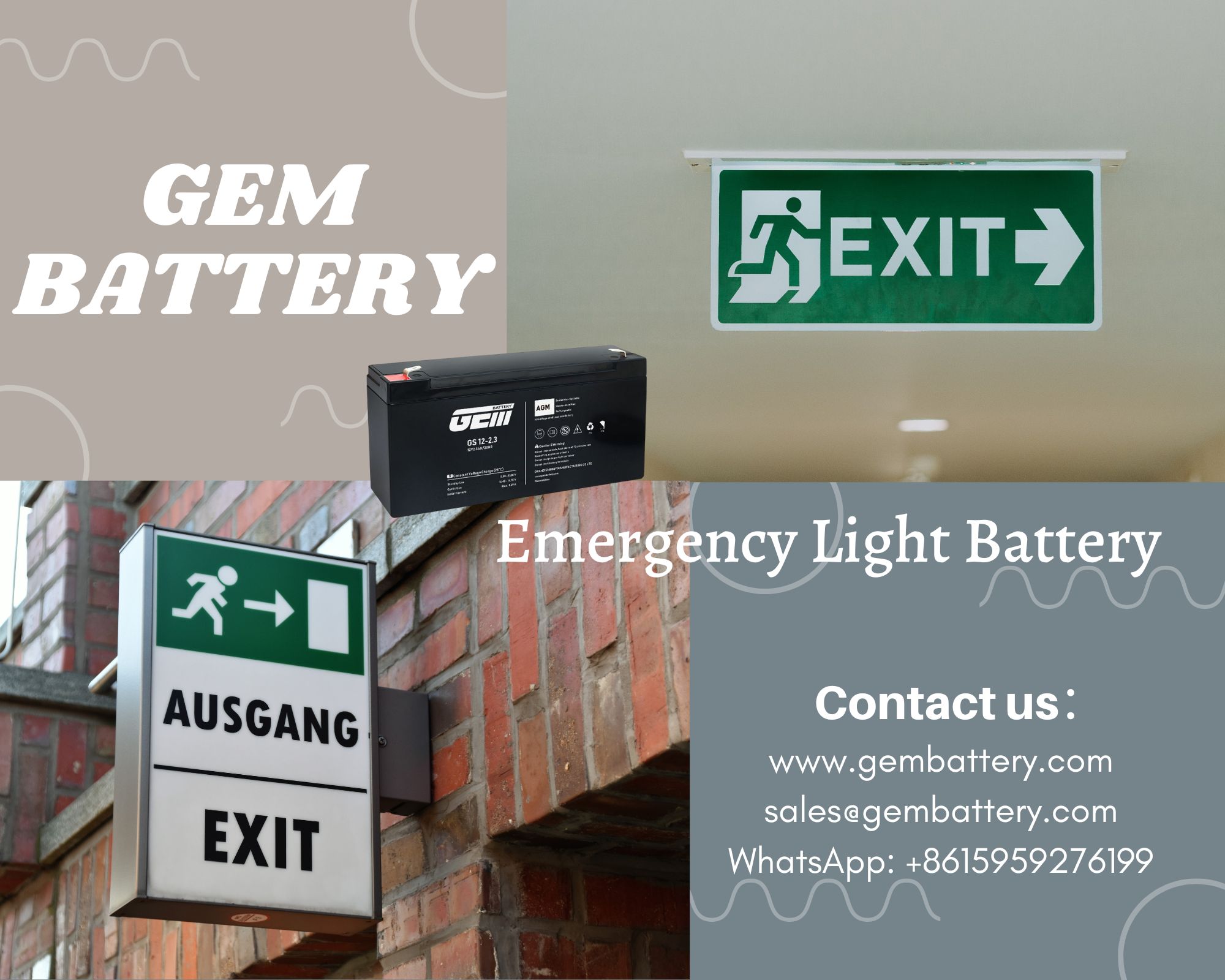 emergency light battery