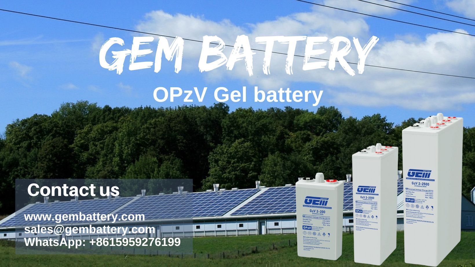 OPzV Gel solar battery