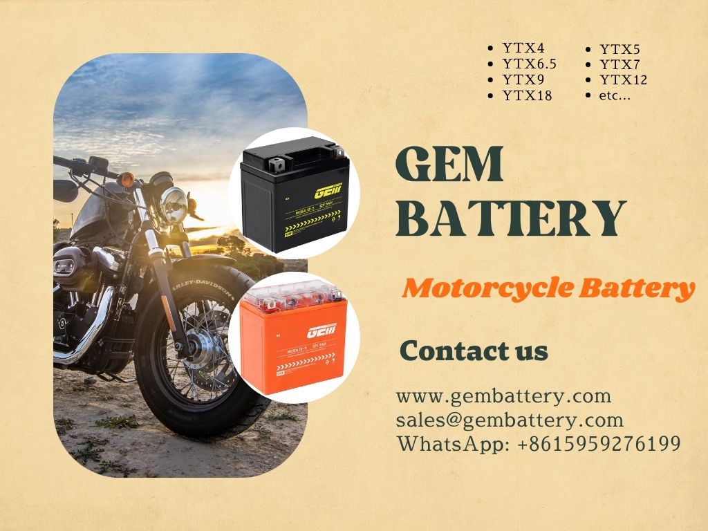 MCSA series powerful motorcycle battery
