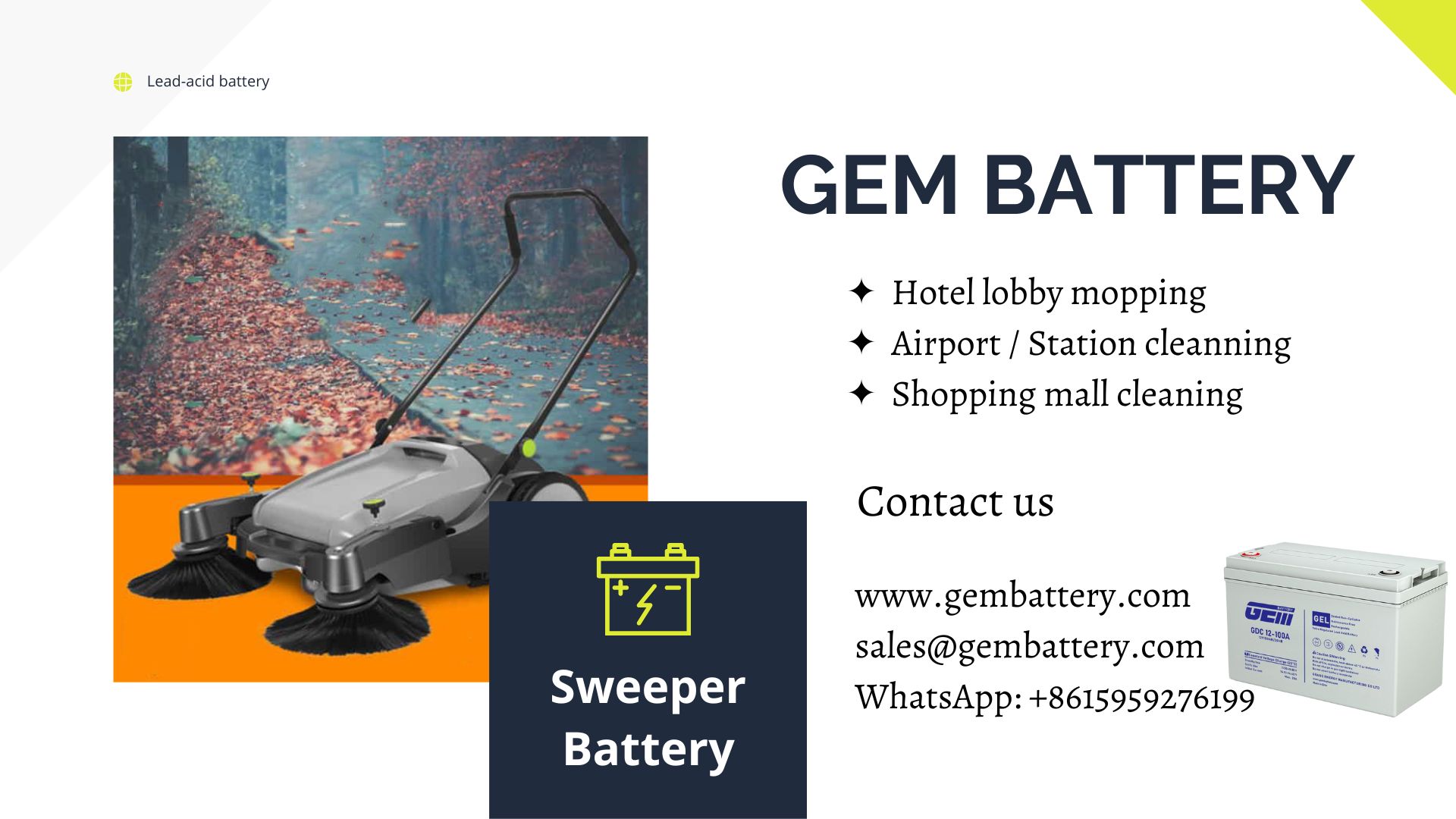 Sweeper Battery manufacturer