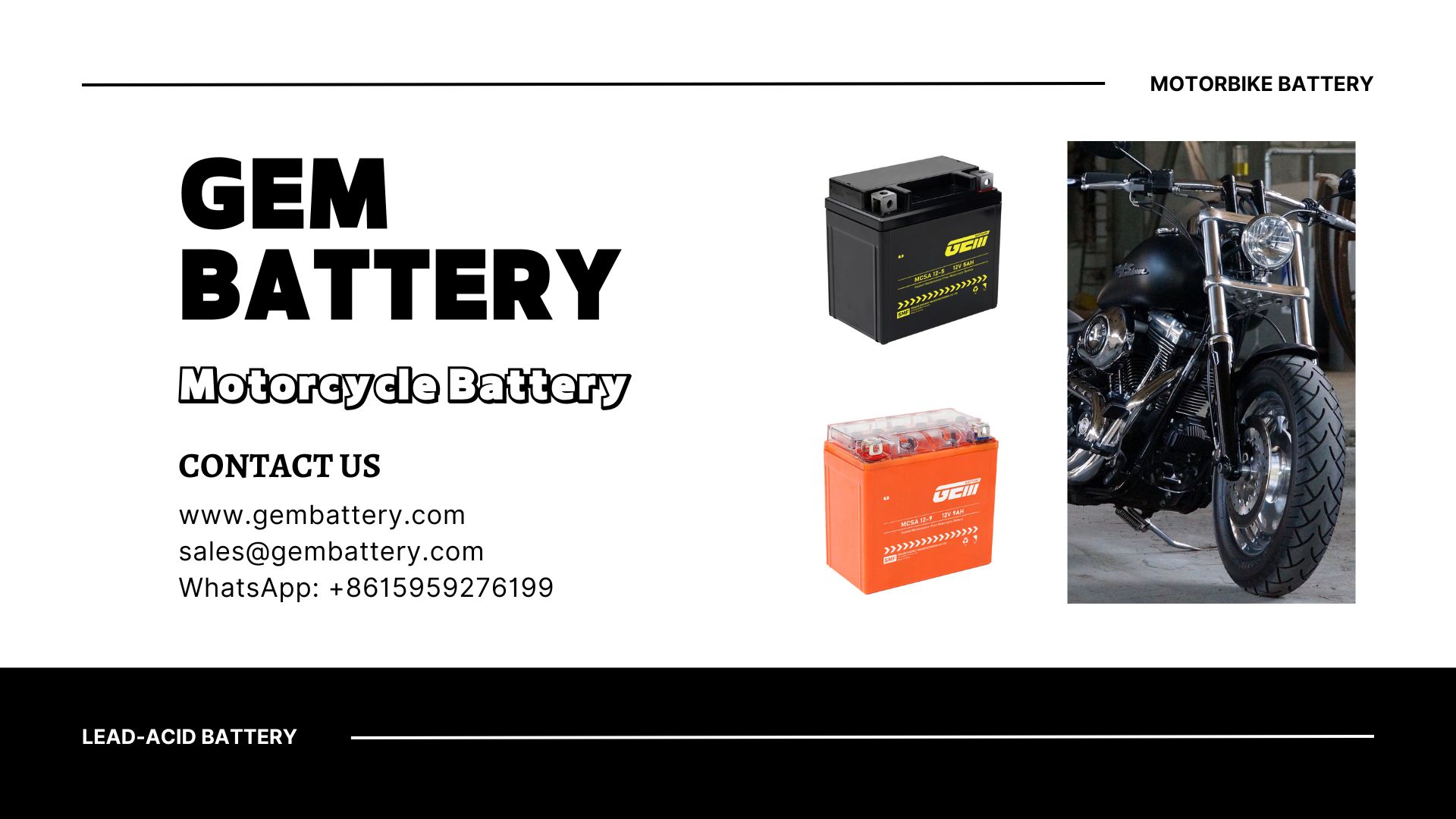 High performance motorcycle battery