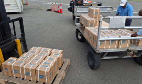 The GM 12-55 UPS battery has been installed and debugged in the customer's airport power system