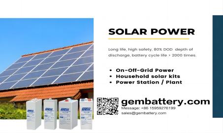 GEM Battery solar cells provide you with reliable power needs